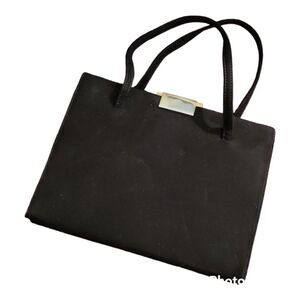 VNTG Jana Black Suede Leather Handbag